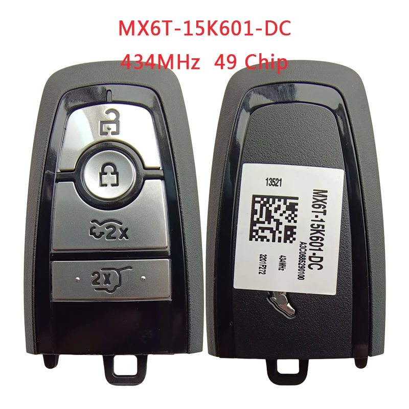 TXK018198 Original MX6T-15K601-DC For Ford Mustang Smart Remote Key 4 Button 434MHz 49 Chip A3C0685290100