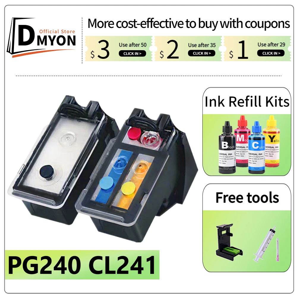 

PG240 CL241 Ink Cartridge Replacement for canon printer pixma cartridge MG3520 MG4120 MX392 MX439 MX452 MX472 MX512 MX522 MX532