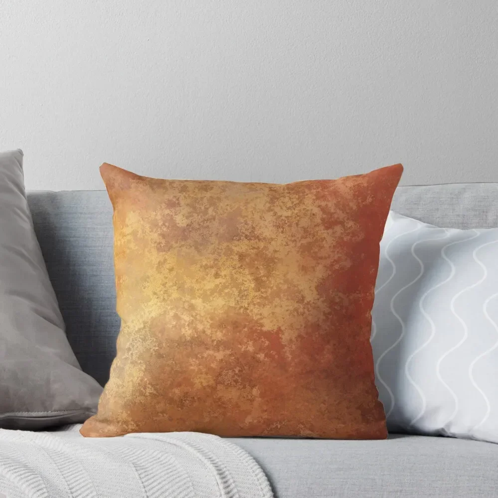 

Rusted Copper and Gold Throw Pillow Cushions For Children Pillowcase Pillow