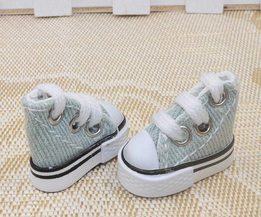 Puppenschuhe 3,5 cm * 2 cm * 3 cm für Bryc-Puppen Mini flache Canvas-Turnschuhe für 1/8 16 cm 6 Zoll BJD Finger-Tanzschuhe Spielzeug – Detail 23