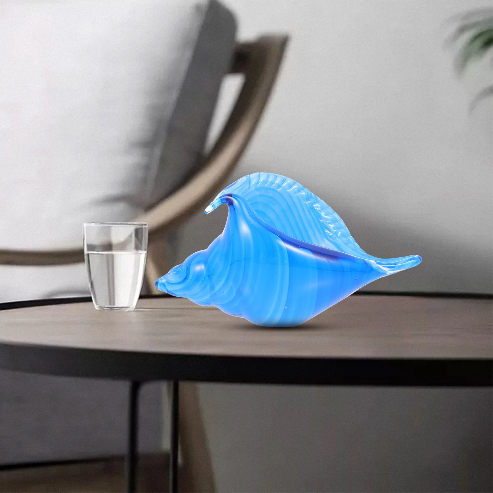 

Glass Decorations Desktop Ornaments for Living Room Office Sea Snail Small Cute
