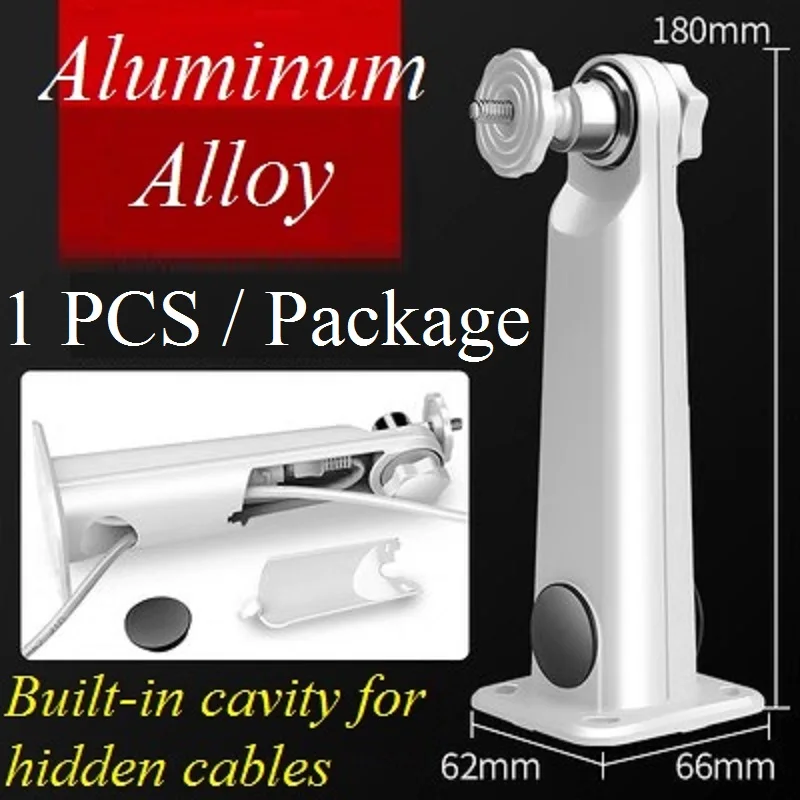M6 Screw Thread Holder Bracket with Built-in cavity for hidden cable Wall Ceiling Mount Aluminum Alloy Plastic Bullet Gun Camera