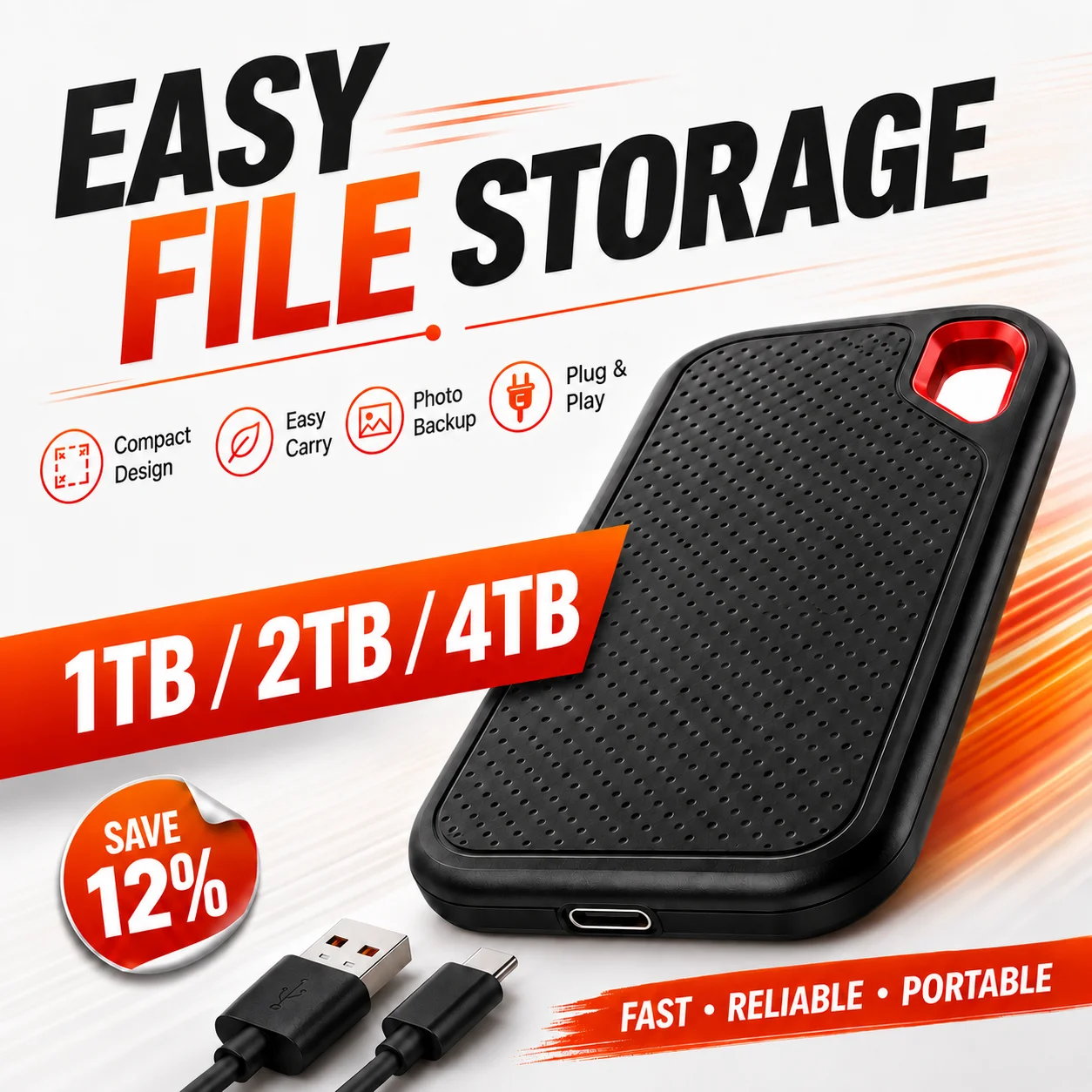 Hard Drive Computer Dictionary USB 3.1 Portable SSD 1TB High Speed External Hard Drive Type-C Storage ...