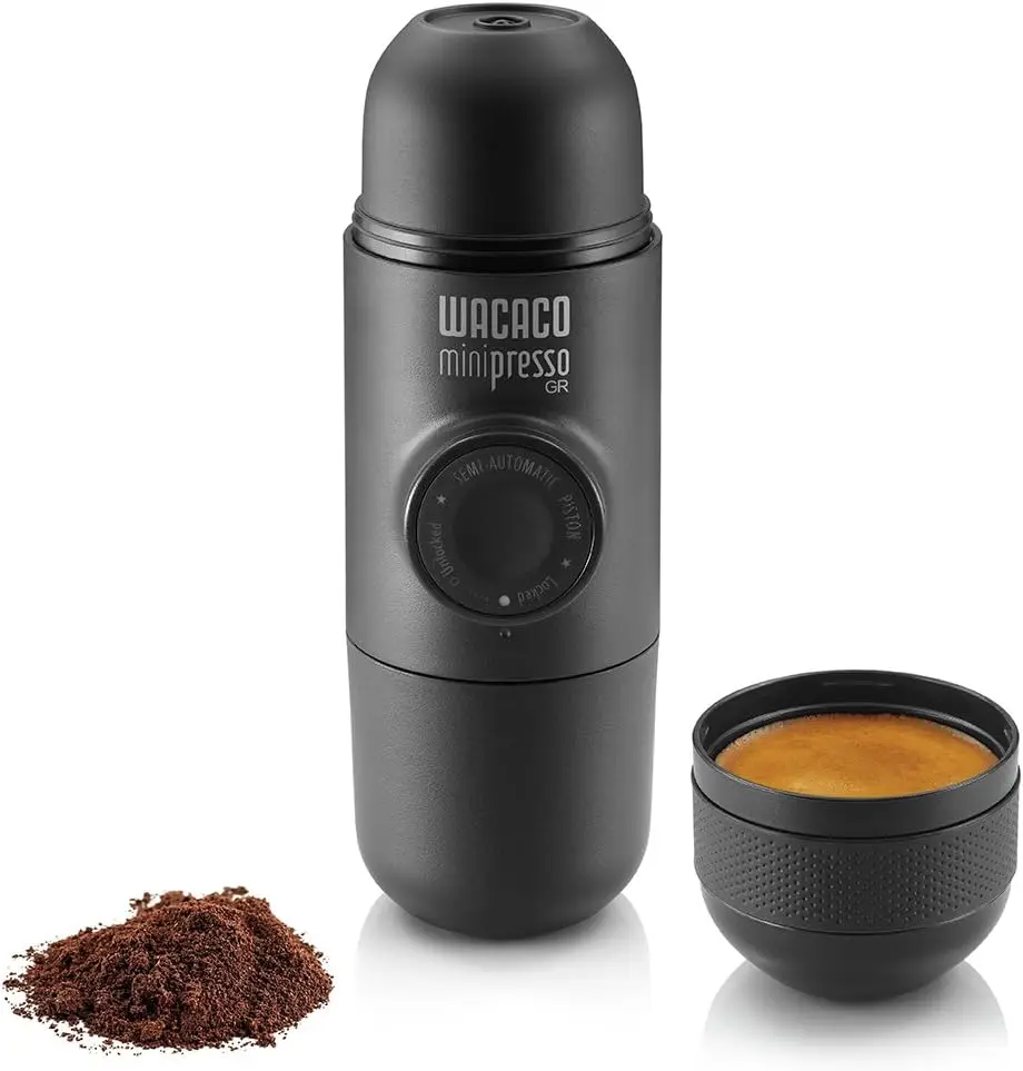 WACACO Minipresso GR, Portable Espresso Machine, Compatible Ground Coffee, Hand Coffee Make