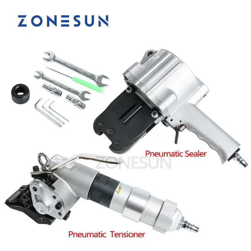 

ZONESUN KZS-40/32 Penumatic Steel band packing Tools Pneumatic Steel Band Sealer and Tensioner