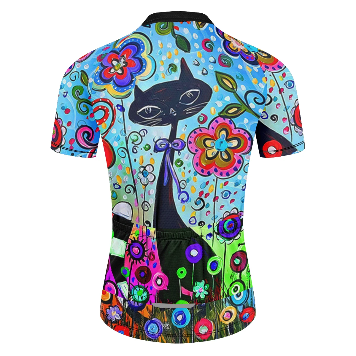 Women\'s Cycling Clothing Cute color cat Short Sleeve Mountain Bike MTB Road Bike Clothing