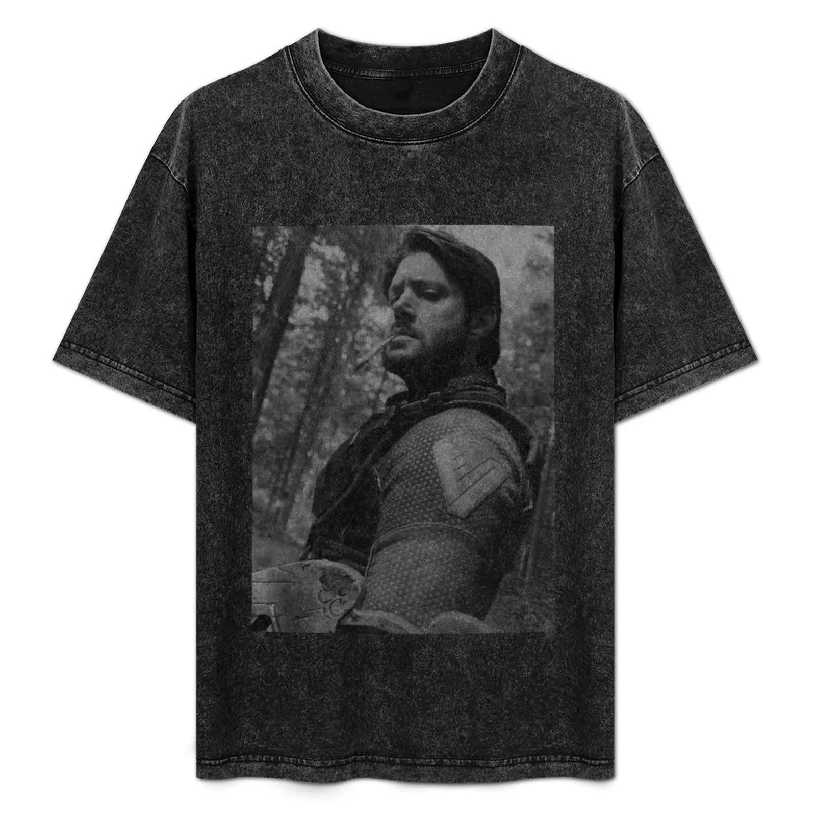 

distressed grungy super ackles T-Shirt Minimalist Plain Crew Neck T-Shirt