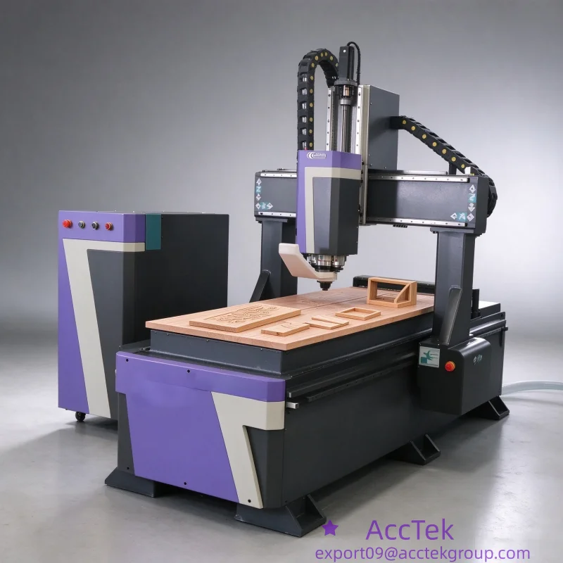 8PCS ATC CNC Wood Router with Vacuum Table 9KW Air Cooled Spindle Servo Motor for Furniture Making Advertisement Engraving