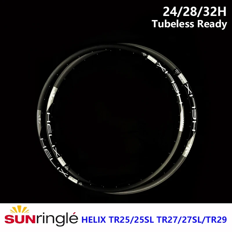 SUNRingle HELIX Bicycle rim Aluminum alloy Mountain/road bike TR25 TR27 TR29 28/32 hole XC DH 26/27.5/29 inchs vacuum wheel rim