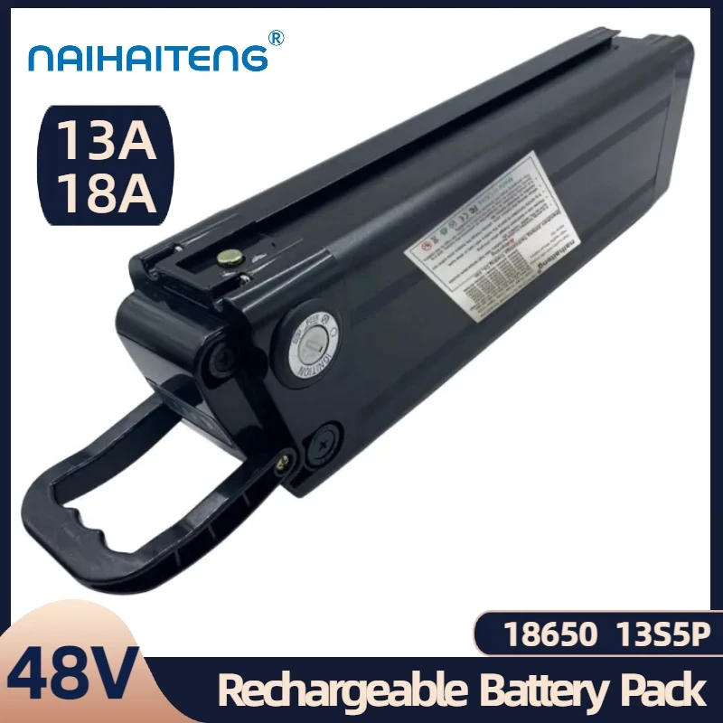 Imagem -03 - Li-ion Bateria de Lítio Recarregável Universal Dobrável Ebikes Veículos 48v 13a 18a 13s5p 18650