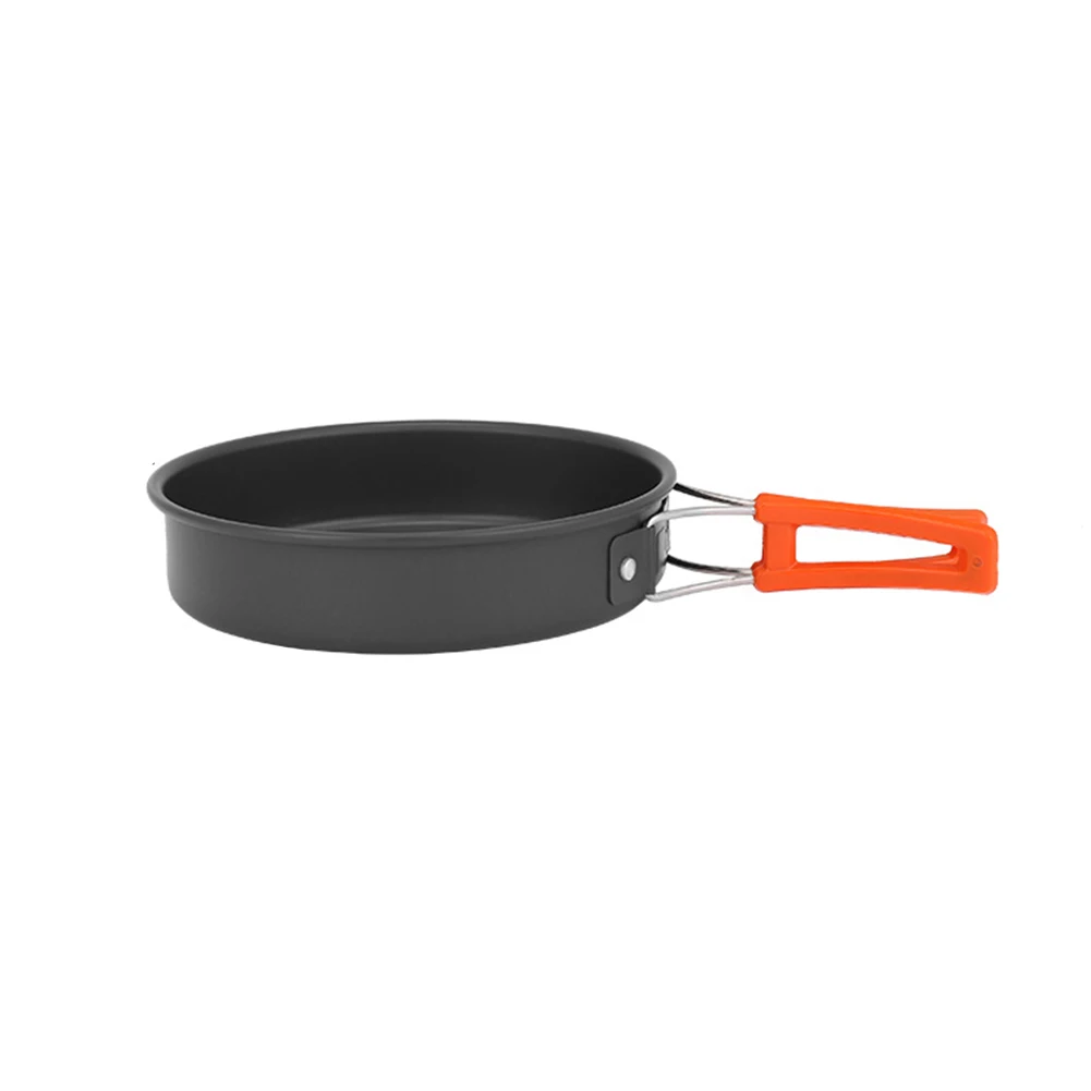 2-3 People Portable Pan Camping Frying Pan Non-stick Frying Pan Alumina Camping Cooking Pan Camping Cookware Cooking Supplies