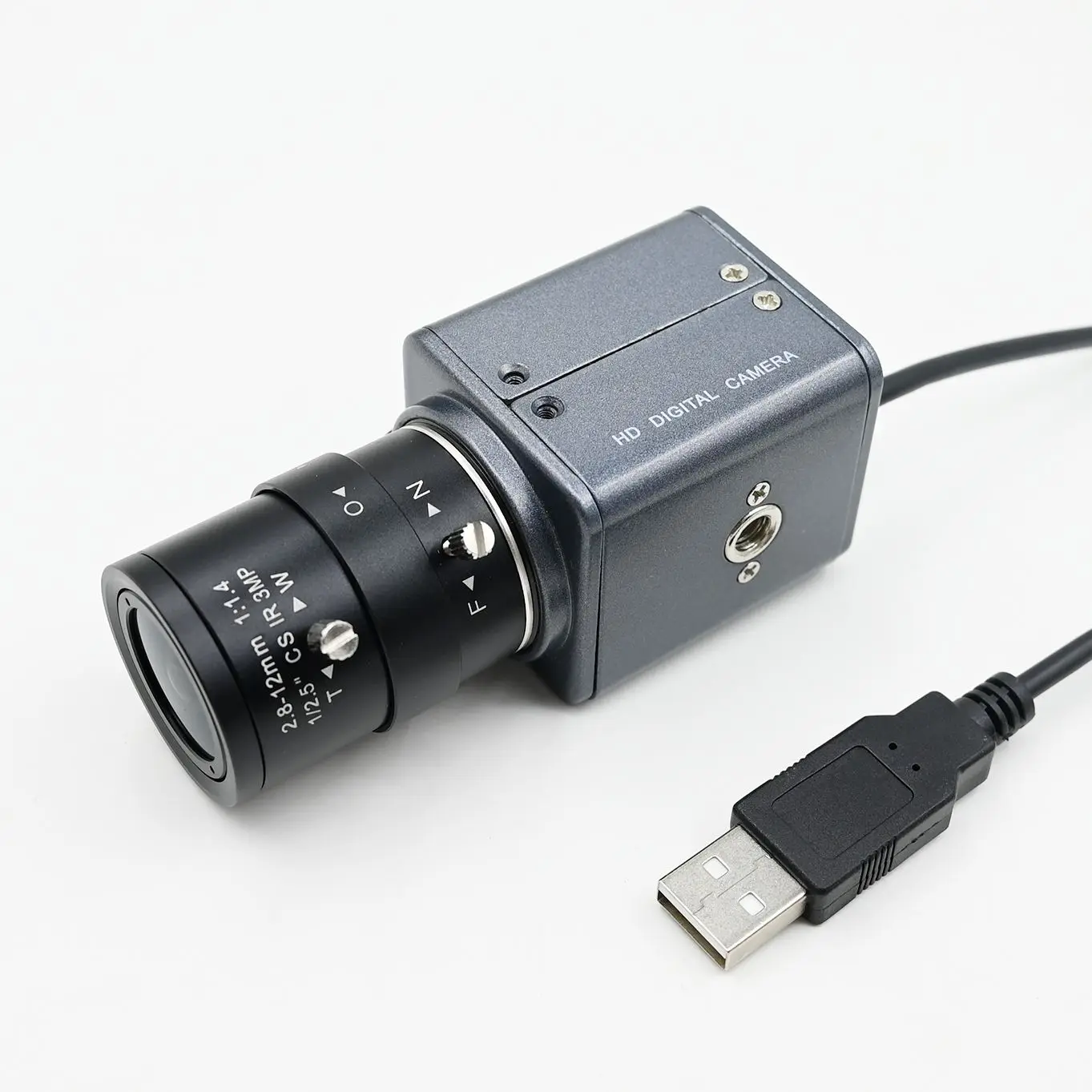 Global Shutter 210fps Monochrome VGA Mini USB Camera With CS Lens 5-50mm 2.8-12mm UVC Plug Play For High Speed Motion Detection