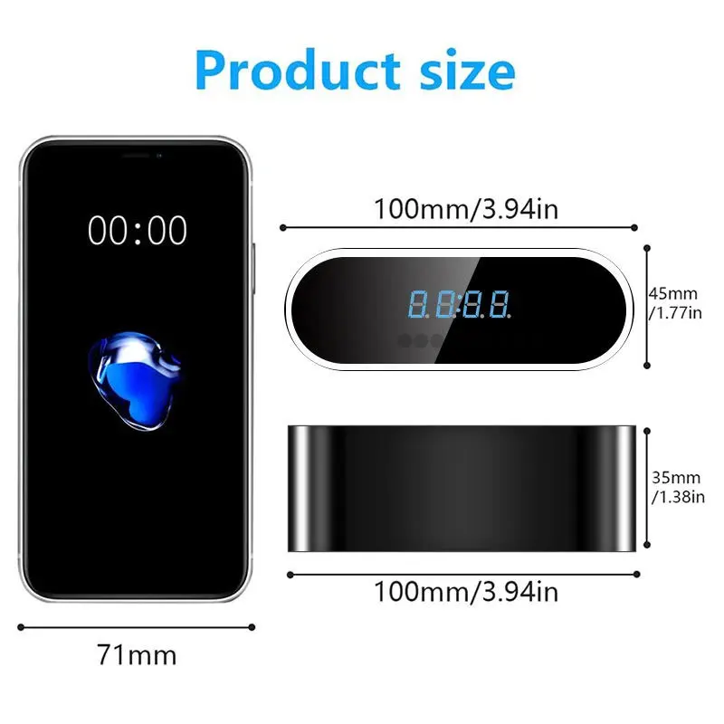 4K HD WIFI Clock Camera 120degree Camera Micro Cam IR Night View Alarm Camcorder Digital Watch Video Mini DVR Oculta Small Cam