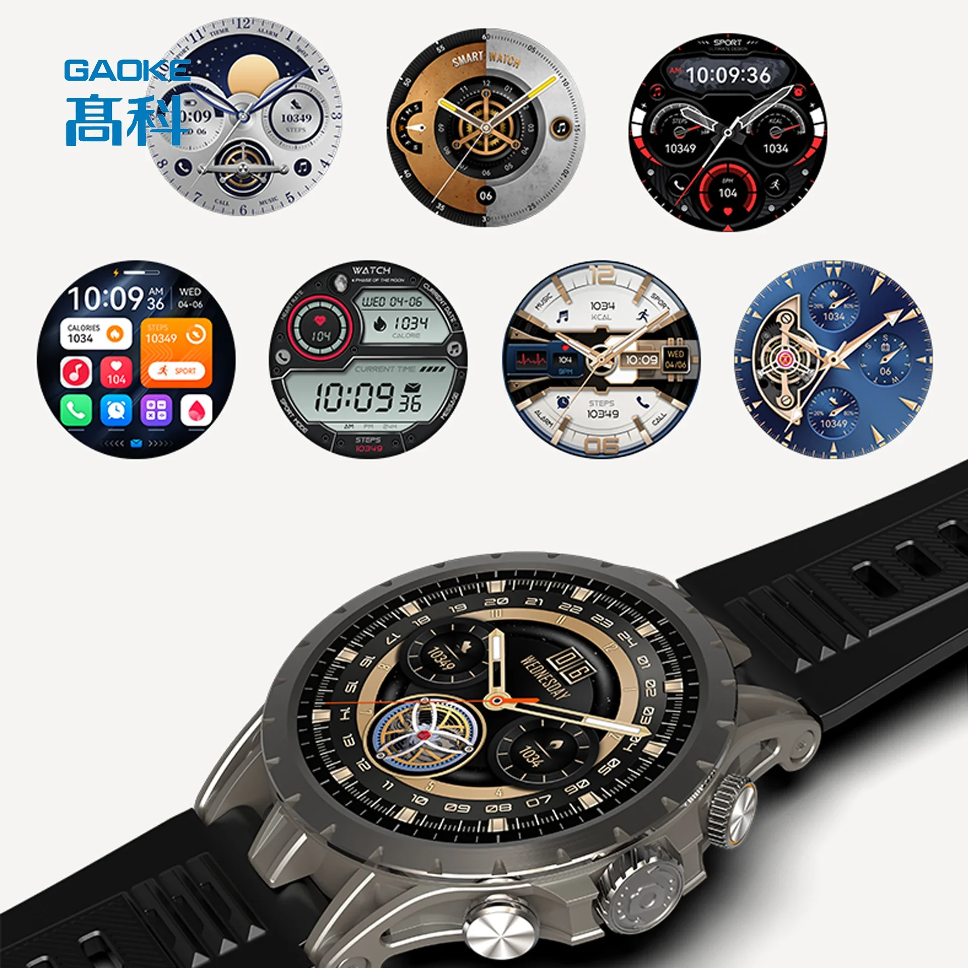 Q85 Sports Round Dial Smartwatch Men's Camera Waterproof Large Screen 4g Smartwatch with Sim Carmont Smart