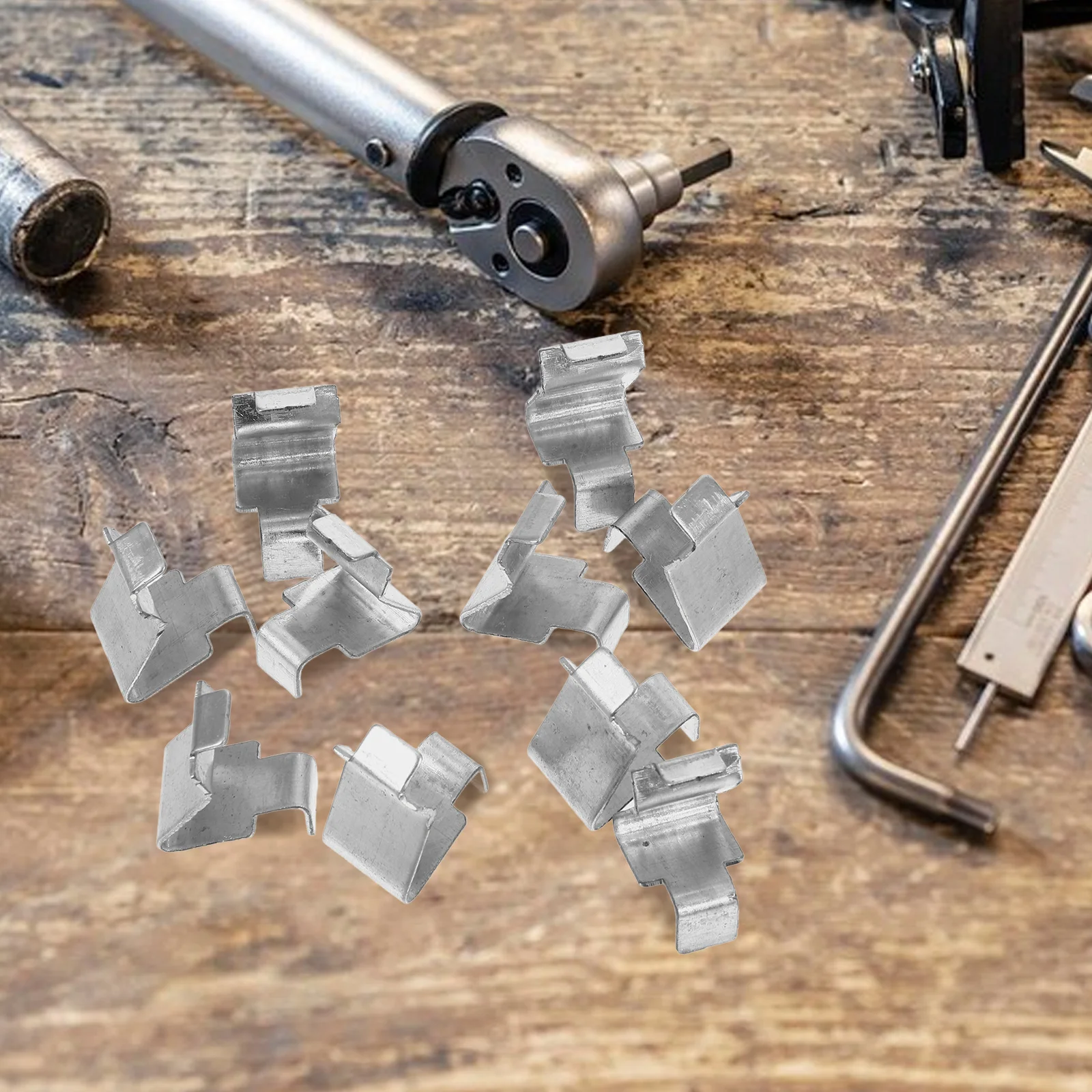 

10Pcs Metal Shelf Clips 8mm U Shaped Shelf Brackets Iron Partition Clips Adjustable Office Archive Cabinet Storage Support