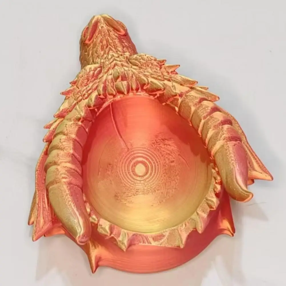 3d Printed Sculpture Dragon Head Organizer Tray 3d Printed Resin Candle Holder Decorative Dish for Jewelry Earrings Home Desk