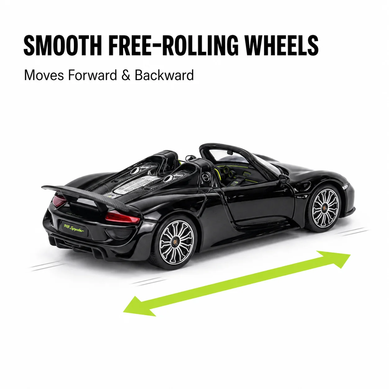 Trends Hobby 1/64 Porsche 918 Spyder Super Vehicle Miniature Model Alloy Toy Car Free Wheels Diecast Metal Collection Gift image 4