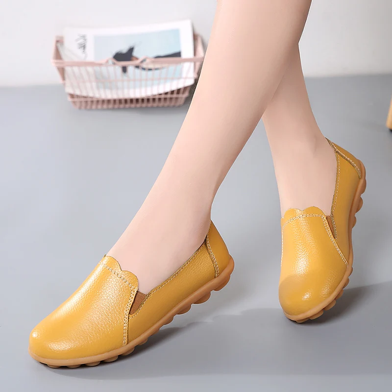 2023 Spring and Summer New Casual Doudou Shoes Women Flat Breathable Single Shoes Casual Shoes Old Mother Shoes