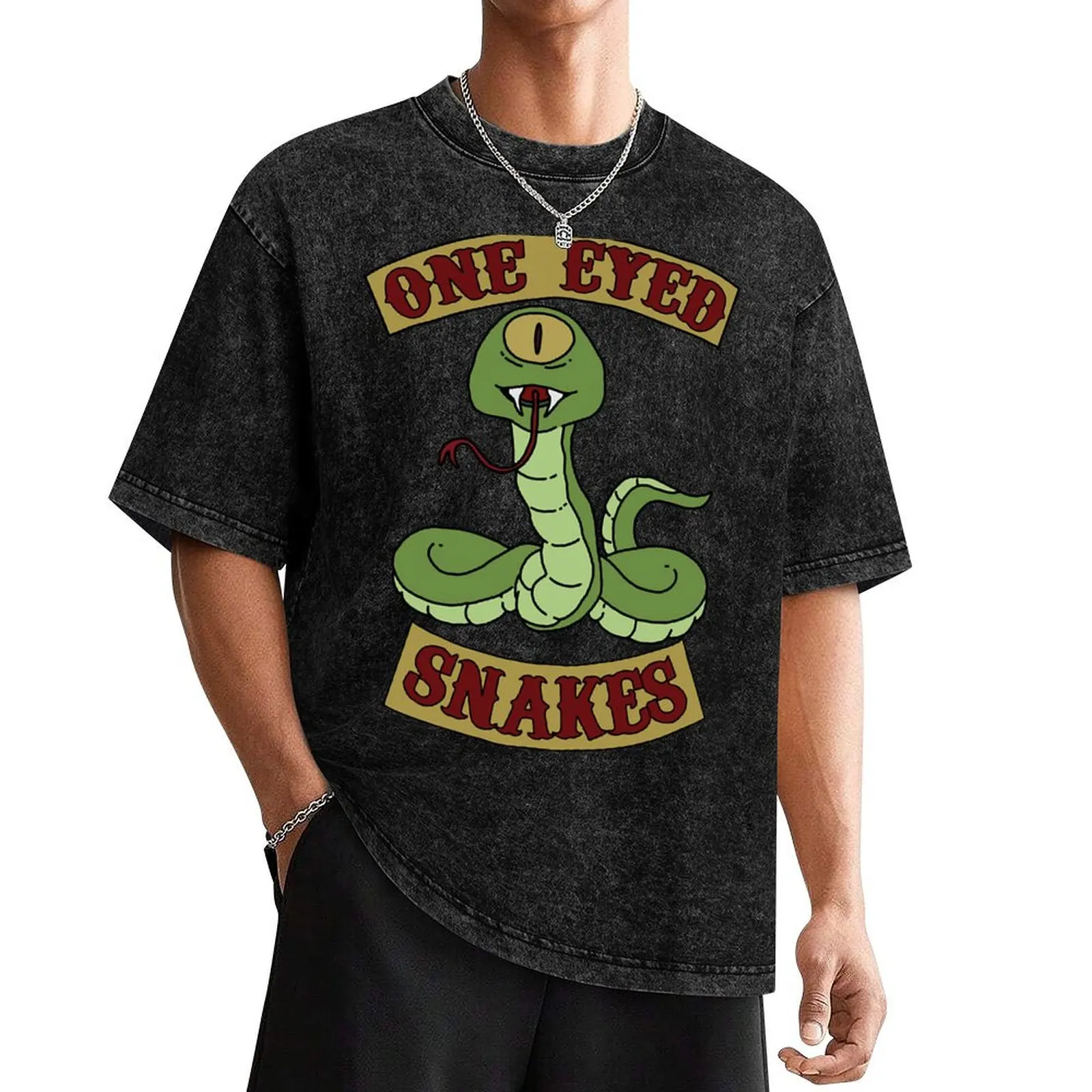 

One eyed snakes T-Shirt customizeds vintage anime shirt graphic t shirts vintage clothes mens graphic t-shirts hip hop