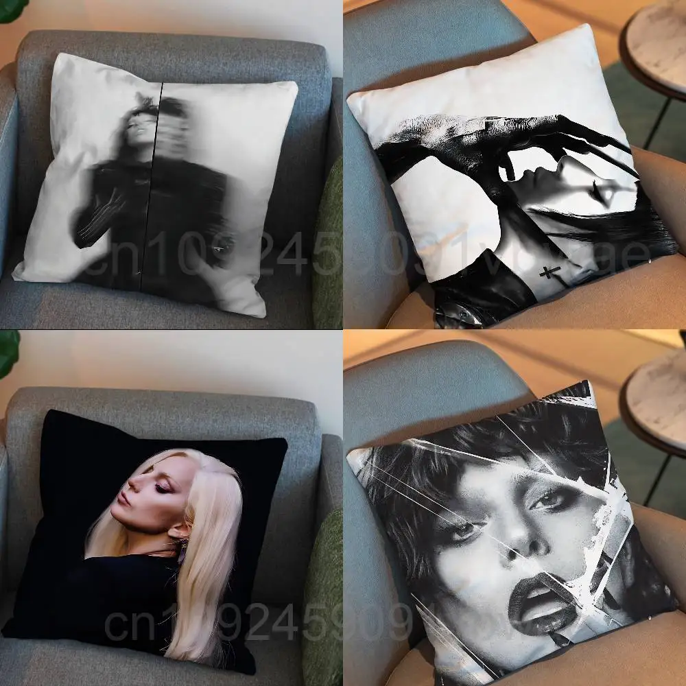 Die For You Lady Gaga Pillow Case Anti-dustmite Pillowcase Invisible zipper silky short plush Sofa cushion cover