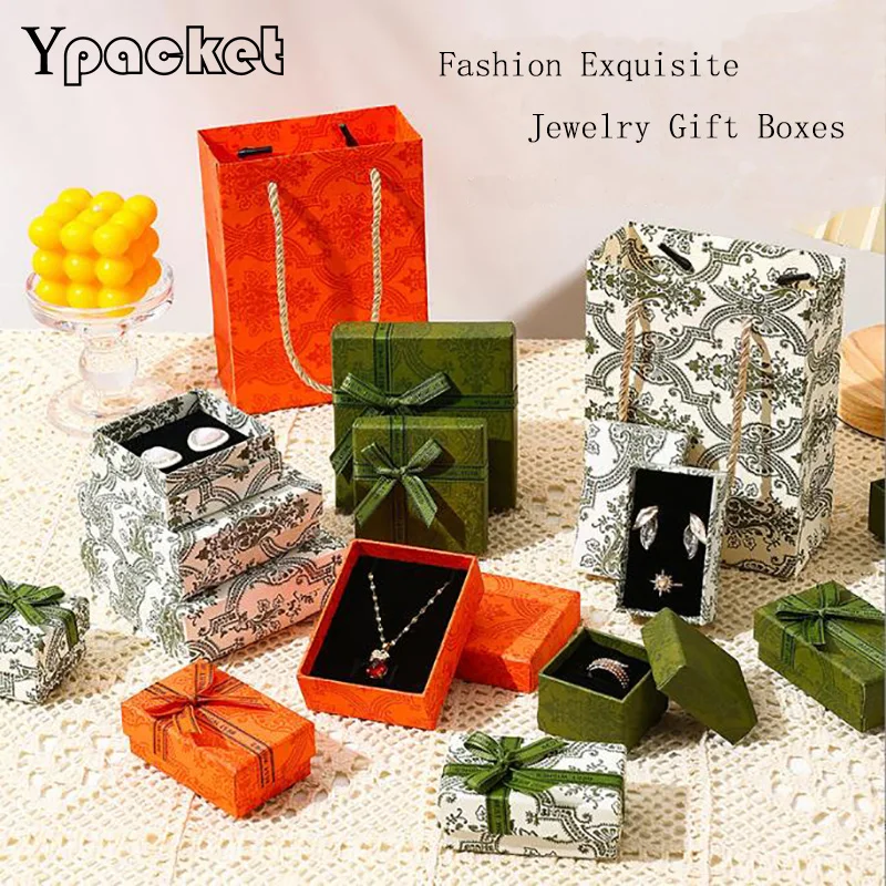 

Green Jewelry Organizer Box Engagement Ring For Earrings Necklace Pendant Bracelet Carrying Case Gift Storage Pack 30Pcs/Lot