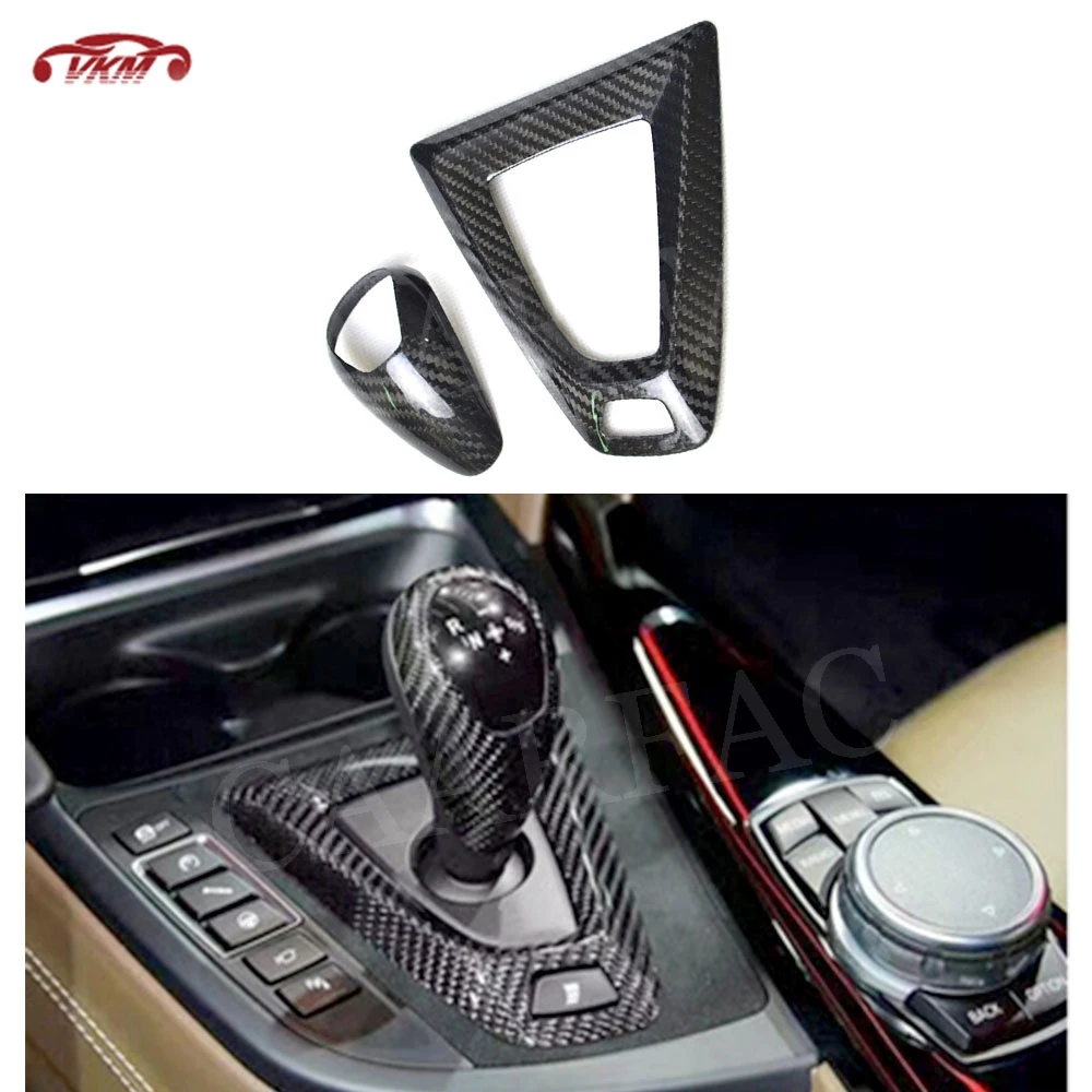 

Carbon Fiber Interior Gear Knob Head Covers base Frame Decoration for BMW F80 M3 F82 M4 F87 E92 E93 E60 M5 F10 M6 X5M X6M