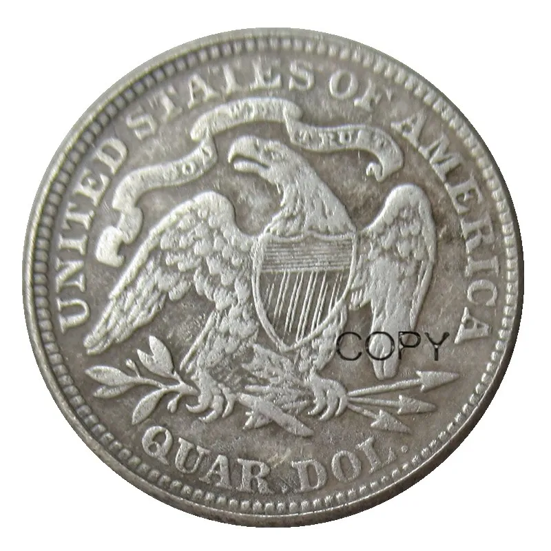 US 1879 Seated Liberty Quater Dollar Silver Plated Copy  Coin