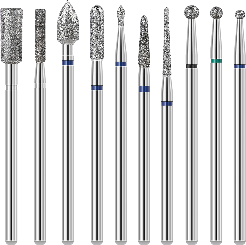 10 Teile/Boxed Wolfram Stahl Fräser Maniküre Nagel Bohrer Bits Elektrische Nagel Dateien Schleifen Bits Mühlen Cutter Grat Zugang