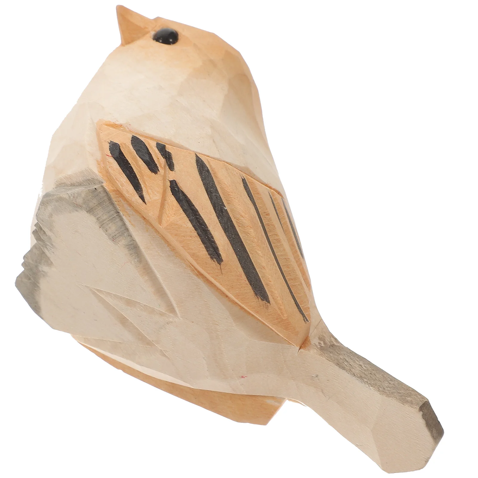 

Wood Bird Sculpture Exquisite Carved Animal Statue Home Decoration Small Desktop Ornamental Wood Craft Bird Statue for Living