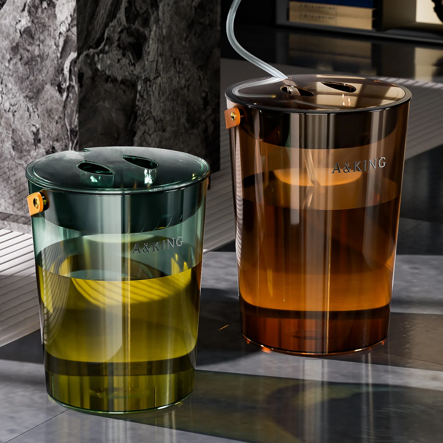 

Transparent Tea Waste Bin Office Tea Table Drain Bucket for Tea Leaves and Water Disposal