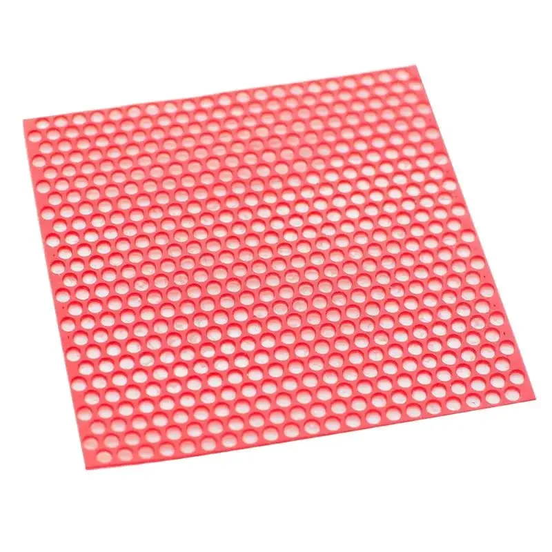 1 Box 10 Sheets Dental Lab Round Hole Patterns Wax Co-cr Casting Red Color