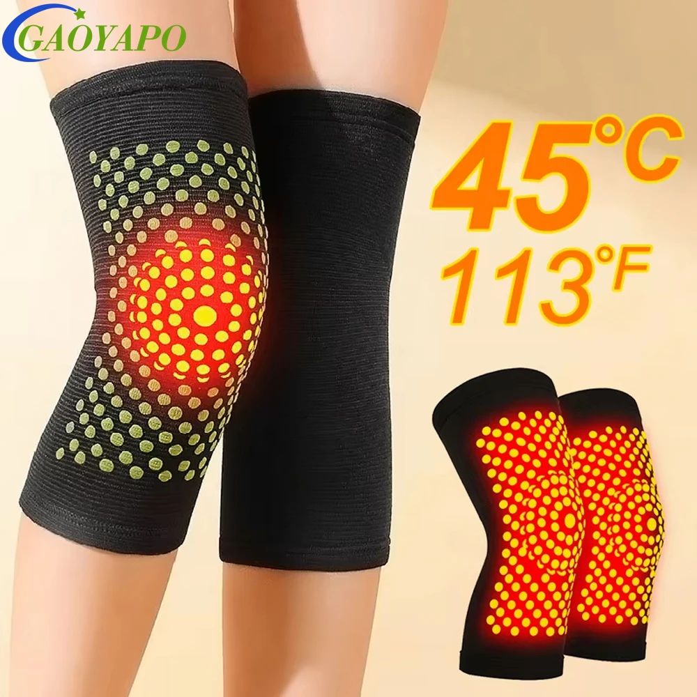 1Pair Self Heating Support KneePad Knee Brace Warm for Arthritis Joint Pain Relief Injury Recovery Belt Knee Massager Leg Warmer