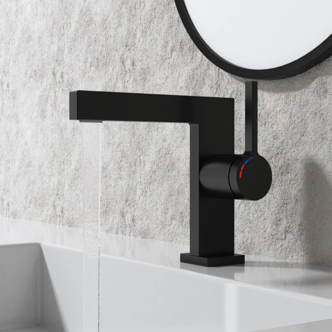 

Brushed Gold Bathroom Faucet Copper White Basin Faucet Hot and Cold Gray Lavotory Faucet Black Sink Faucet Mixer Waterfall Mixer