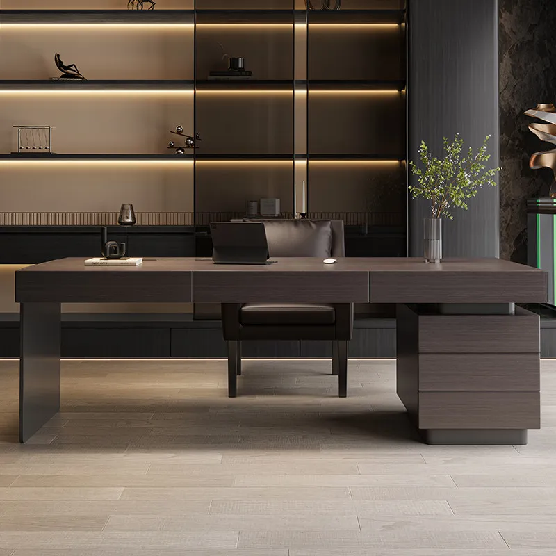 

Итальянский минималистичный стол из массива дерева для дома, высококачественный, легкий, роскошный, современный, дизайнерский, для учебы и работы за компьютером.