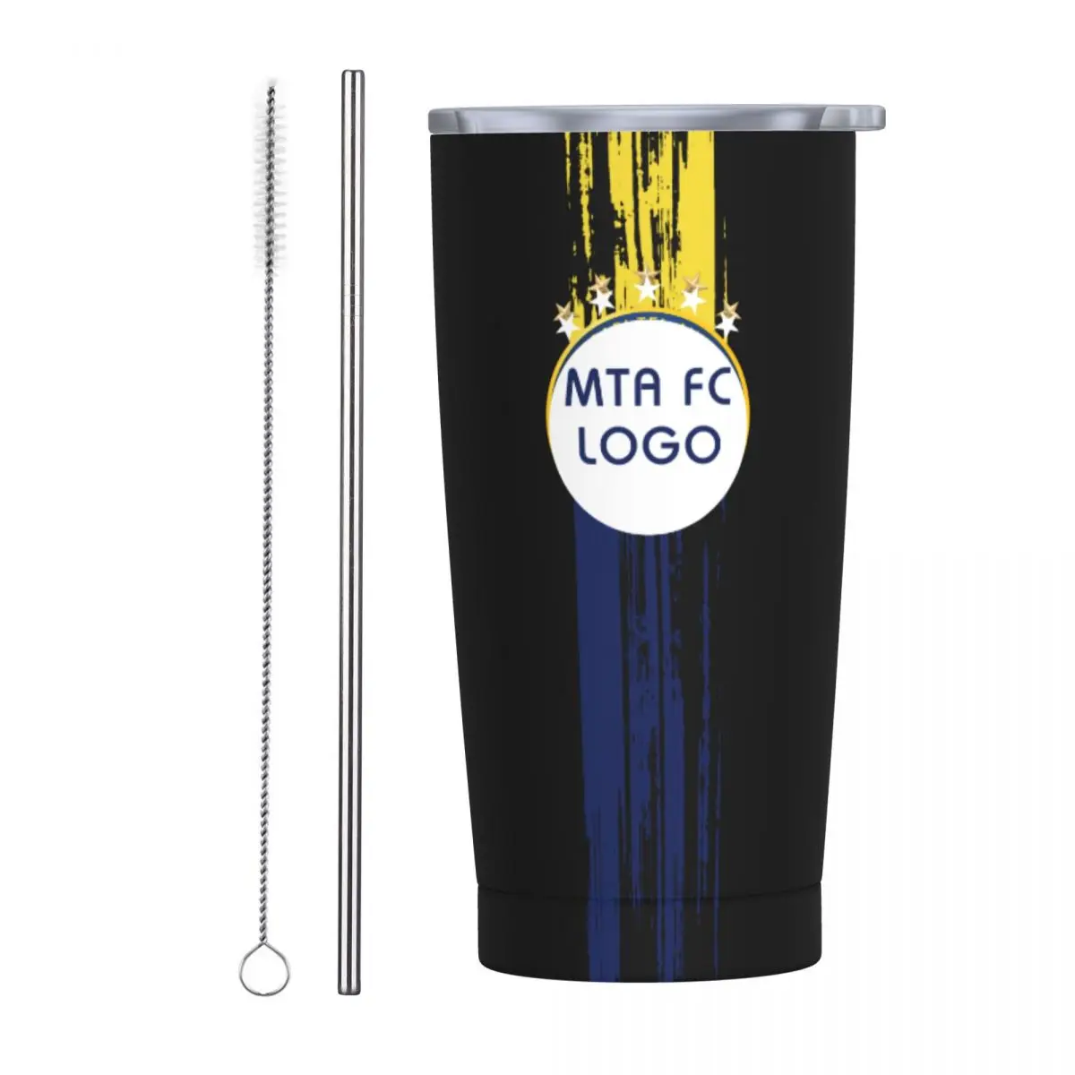 Maccabi Tel Aviv Insulated Tumbler Tumbler with Lids and Straws Stainless Steel Vacuum Insulated Travel Mug Coffee Cup