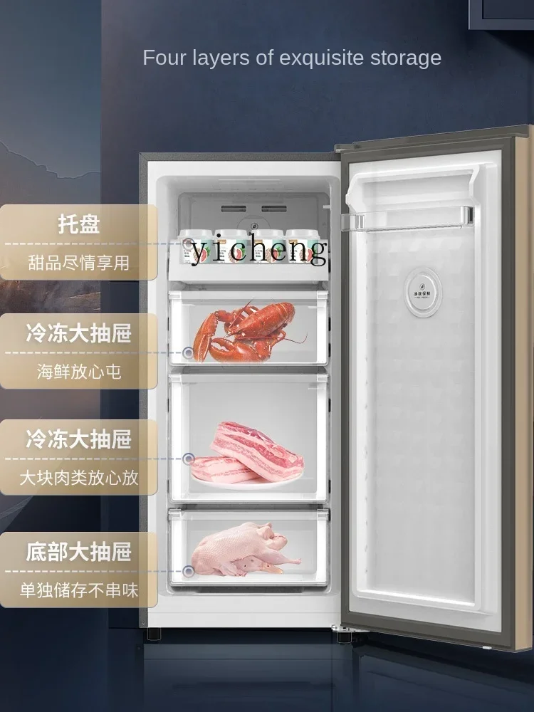 XL Vertical Household Air-Cooled Side Door Freezer Dual-Use Freezer Frost-Free First-Class Refrigerator