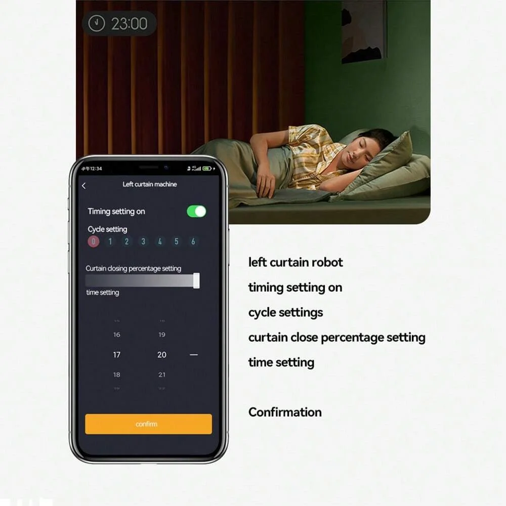 WiFi Curtain Motor Electric Curtain Controller Auto Opener with Gateway APP Control with Alexa Google Home For Roman Rod