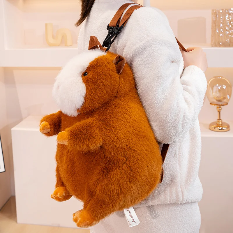 Urocza kapibara pluszowa zabawka śliczna torba poduszka pluszowe lalki zwierzęce plecak nadziewane miękkie na prezent urodzinowy walentynkowy