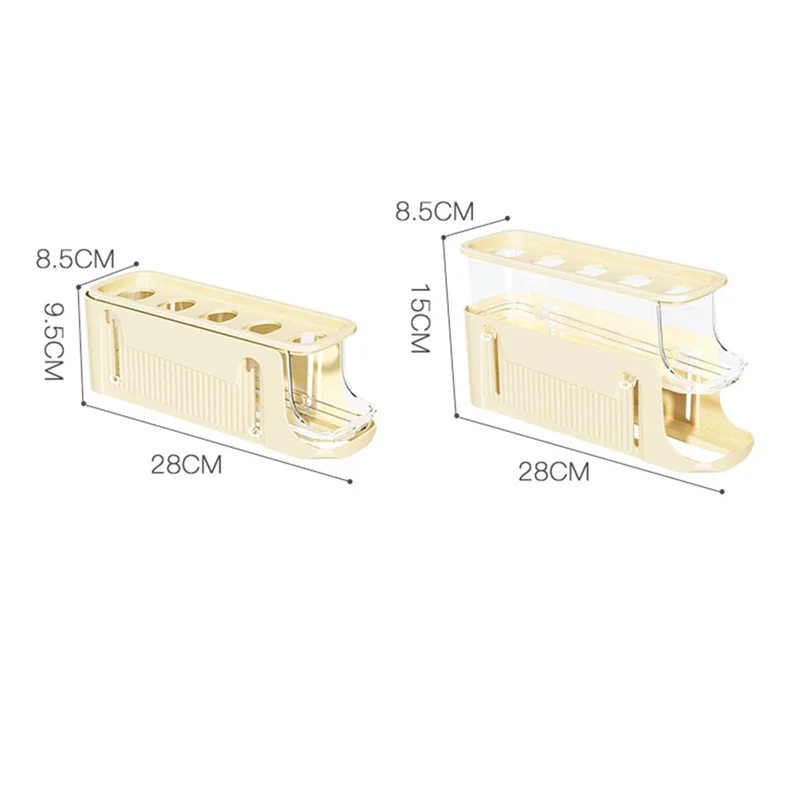 AY03-2PCS Eieraufbewahrungstabletts für Kühlschrank, Eierspender für Kühlschrank, 3-stufiger, platzsparender Eierspenderhalter