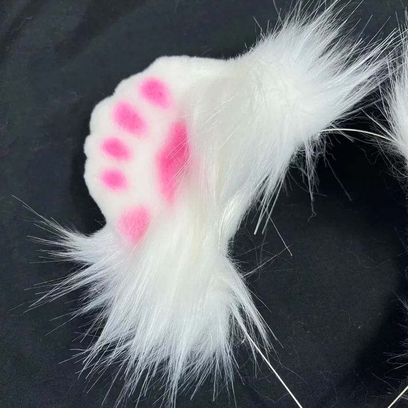 Hand Work New Original Cat Claw and Animal Ears Pink Lovely Lady Hair Band Cosplay Accessories Halloween Props