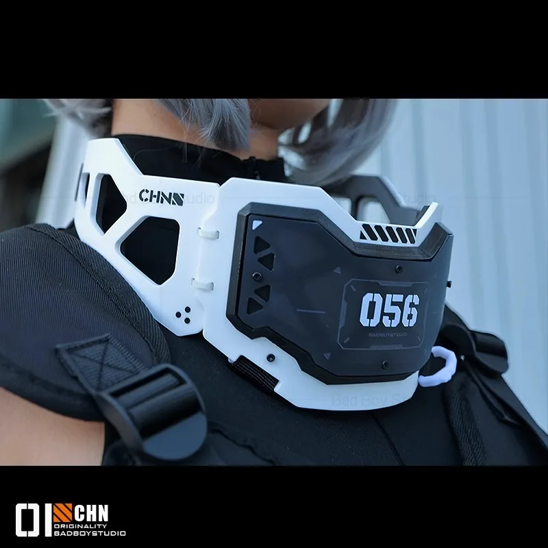 لعبة CyberCosplay قناع الملحقات النساء الخيال العلمي الميكانيكية قناع اليد درع تأثيري الدعائم هالوين