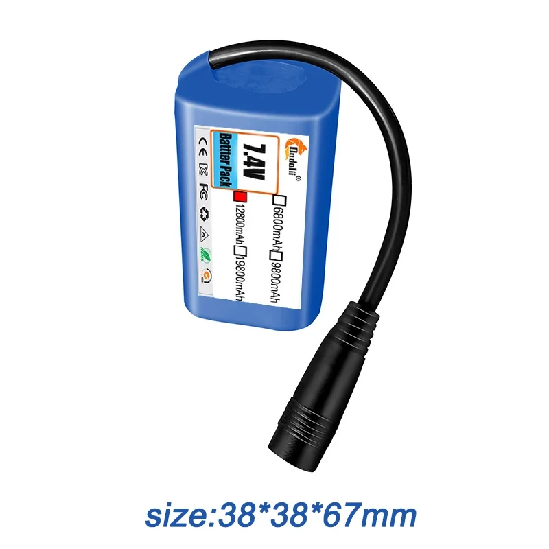 7.4V 2S2P 12800Mah بطارية ل V020 V900 2011-5 V007 C18 H18 V18 D18B FX88 التحكم عن بعد RC قارب طعم سمك أجزاء البطارية
