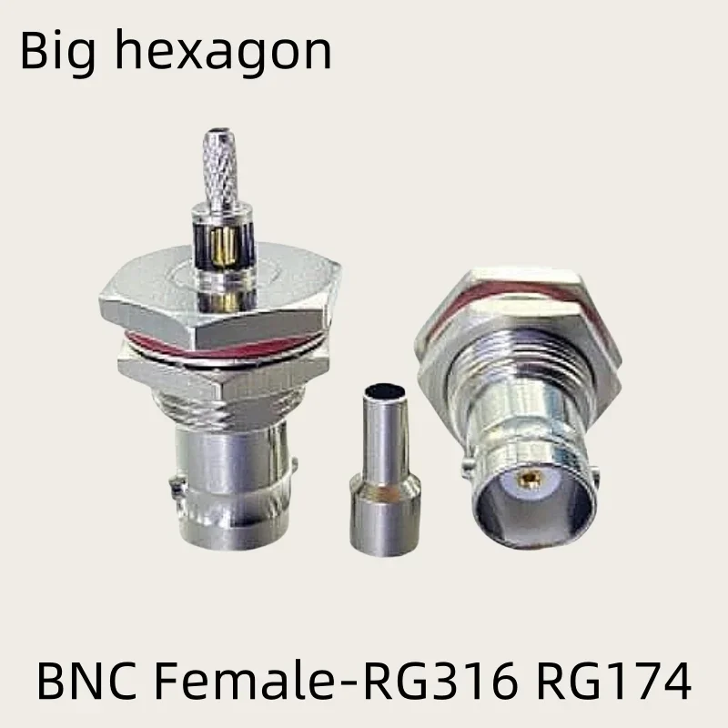 หัวปลั๊กตัวเมีย2ชิ้น/ล็อต Q9สำหรับ RG174 50-1.5 RG316/50-3 RG58 RG142 LMR240 5DFB อะแดปเตอร์เชื่อมต่อสายโคแอกซ์ RF สำหรับ LMR300