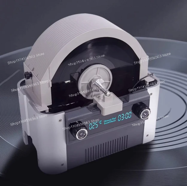 Ultrasonic Record Cleaner Multifunction 7-12 inch Vinyl LP Washing Machine with Auto Wash & Spin Dry Waterproof Clamp