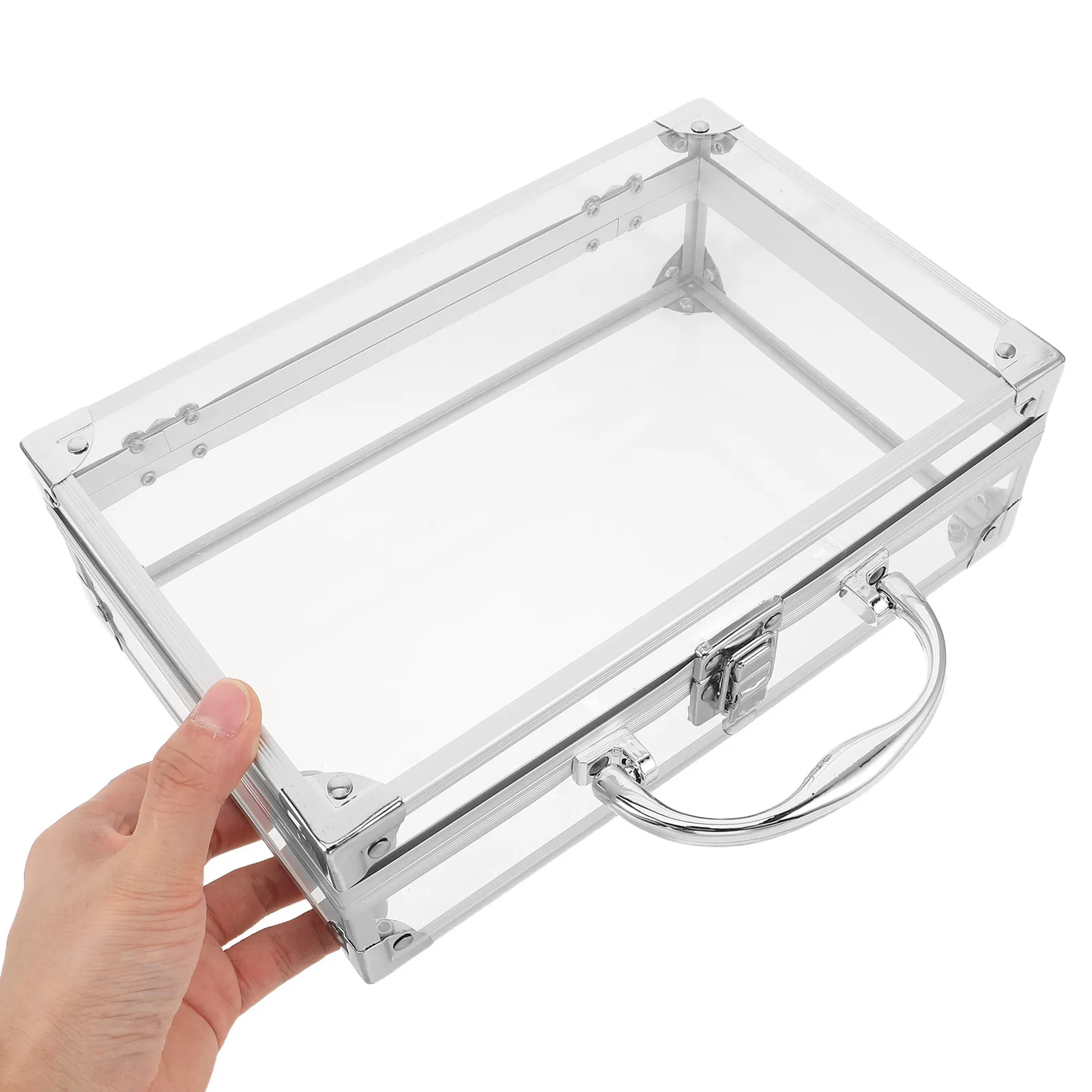 

Transparent Book Storage Case with Handle Clear Waterproof Book Organizer for Textbooks Comics Documents Home Office School Dust