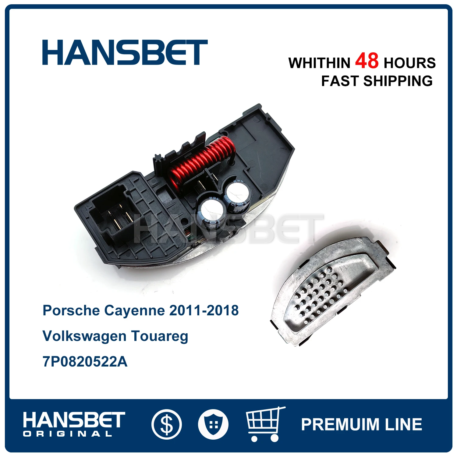 Blower Motor Regulator Resistor For Volkswagen Touareg Porsche Cayenne 7P0820522A 2011-2018 HANSBET