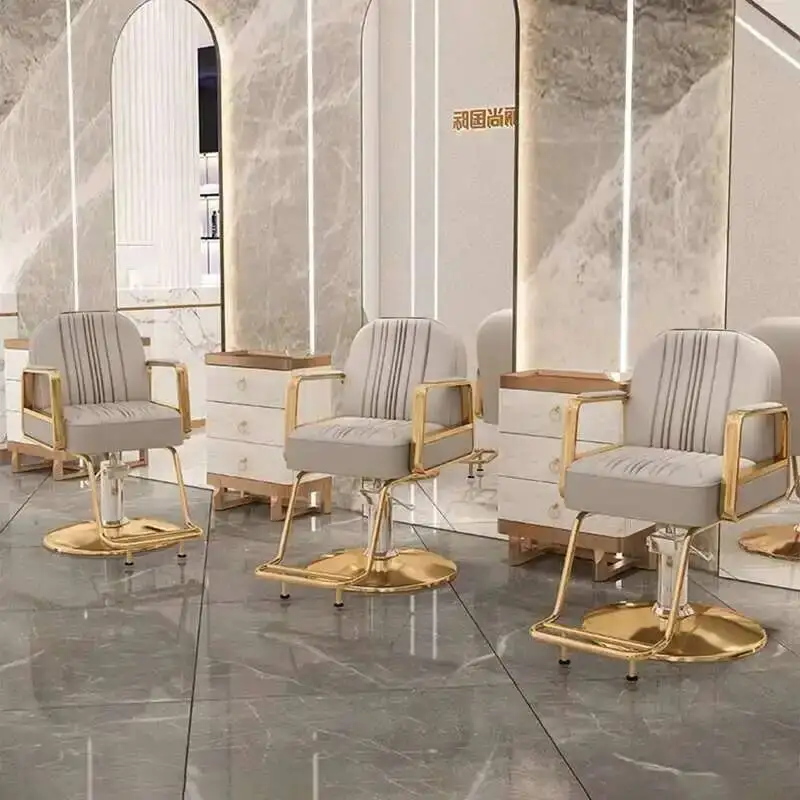 

Recliner Chairs Spinning Luxury Makeup Barber Pedicure Hydraulic Barber Chairs Cosmetic Cadeira Barbeiro Salon Furniture YX50BC