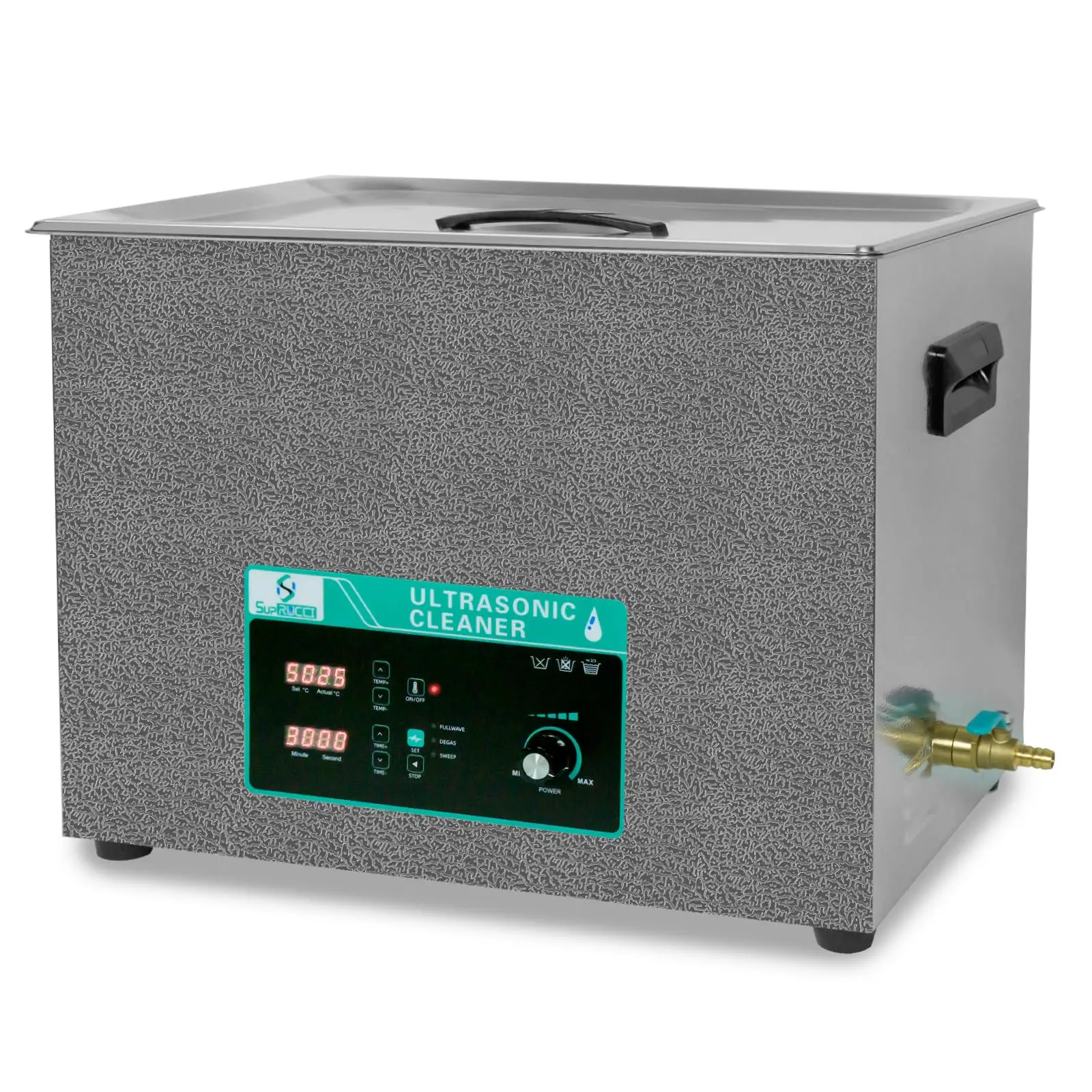 37.5L Ultrasonic Cleaner, Adjustable Power Sweep & Degas Sonic Part Cleaner