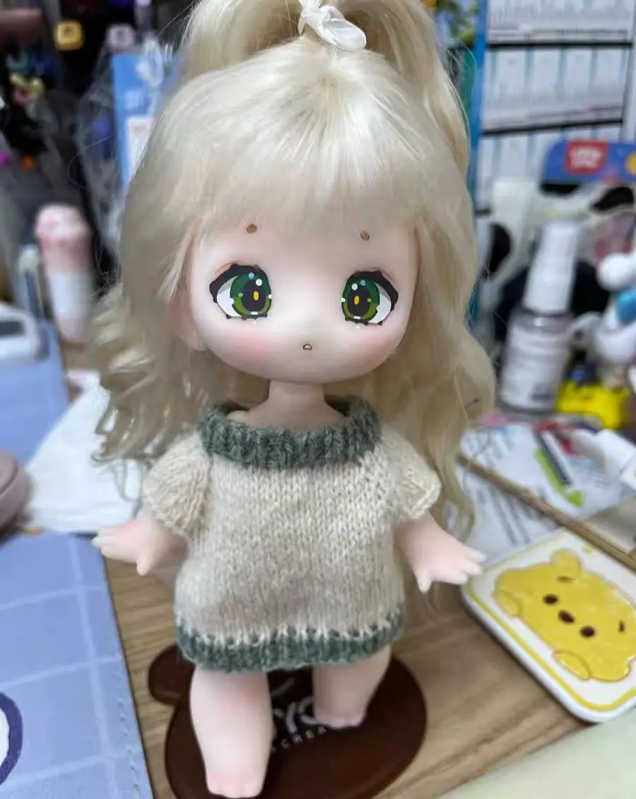 Original Swdoll Bjd Doll Joint Movable Doll Puyoodoll Pocket Bear Kumako Face Shell Mjd Doll 1/6 Electronic Pet Kawaii Model Toy