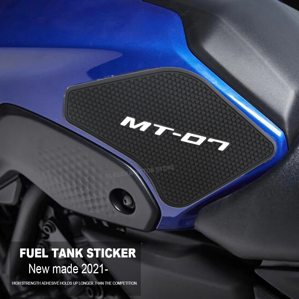 

Motorcycle Accessories Tank Pad Rubber Non-Slip Protector Sticker Side Traction Kneepad Decal Kit For MT-07 2021